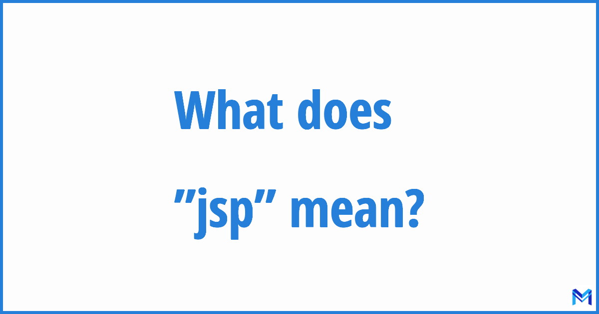 what does jsp mean